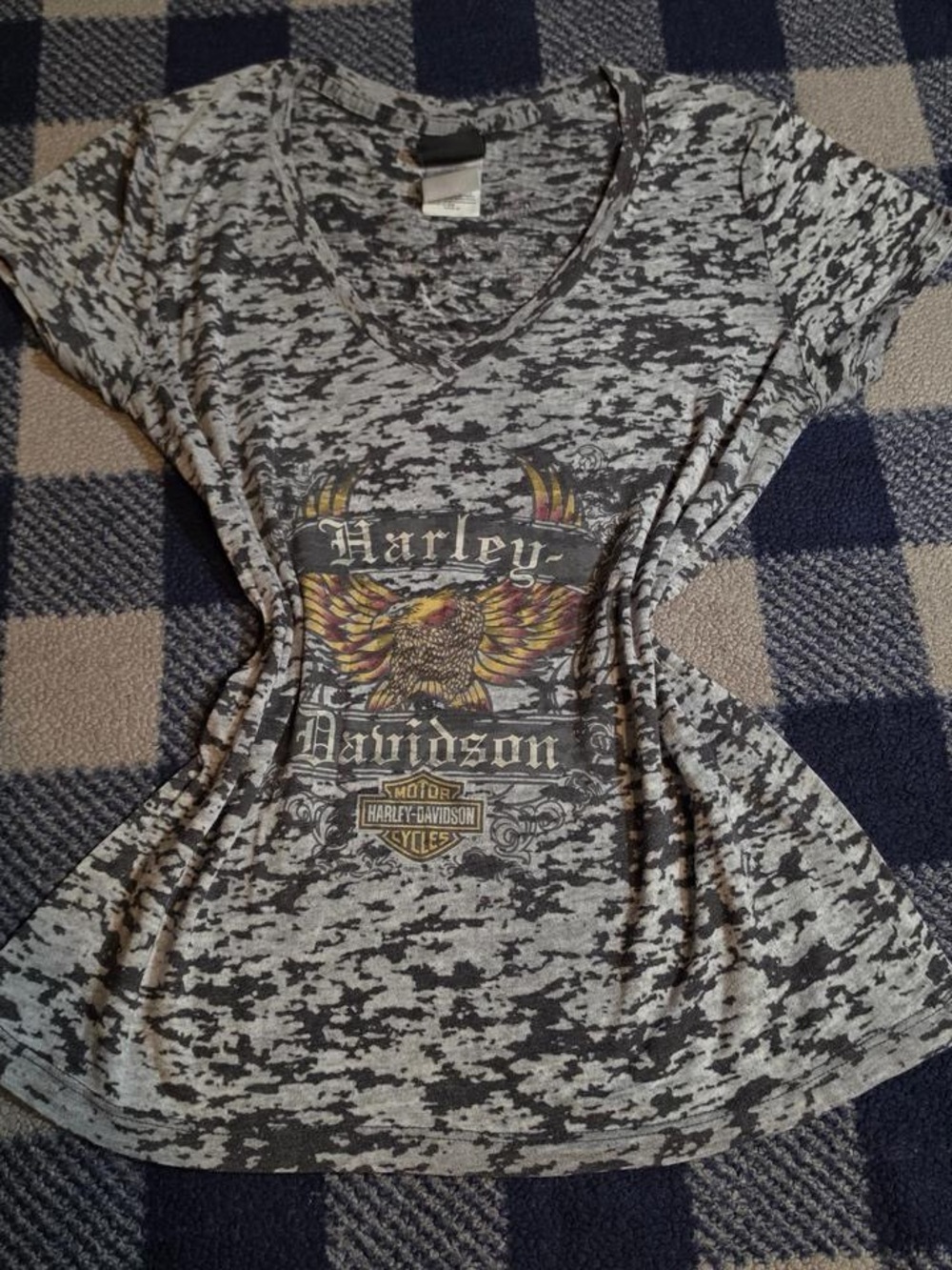 Y2k scene mcbling style shirt by Harley Davidson